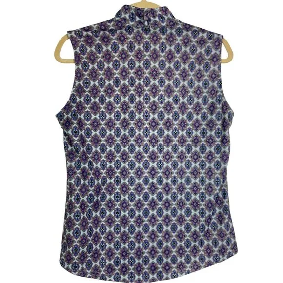 Kerrits Ice Fil Riding Tank Top Large Quarter Zip Purple - Picture 4 of 8